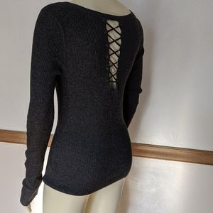 Express vintage 90s Laced back pullover Sweater Top Medium